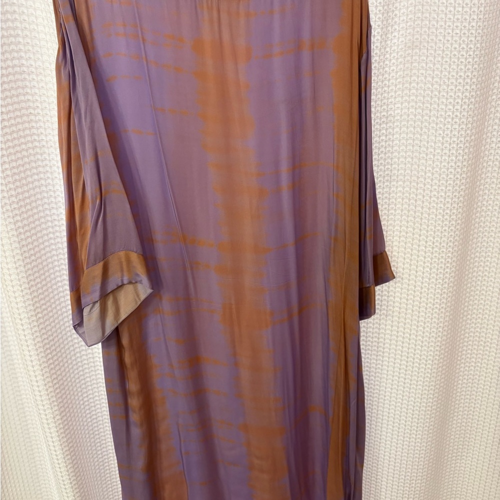 Purple and Brown Tie-Dye Dress